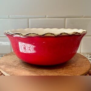 Maioliche Jessica Red Ceramic Bowl, Made In Italy 7.5 Inch EUC